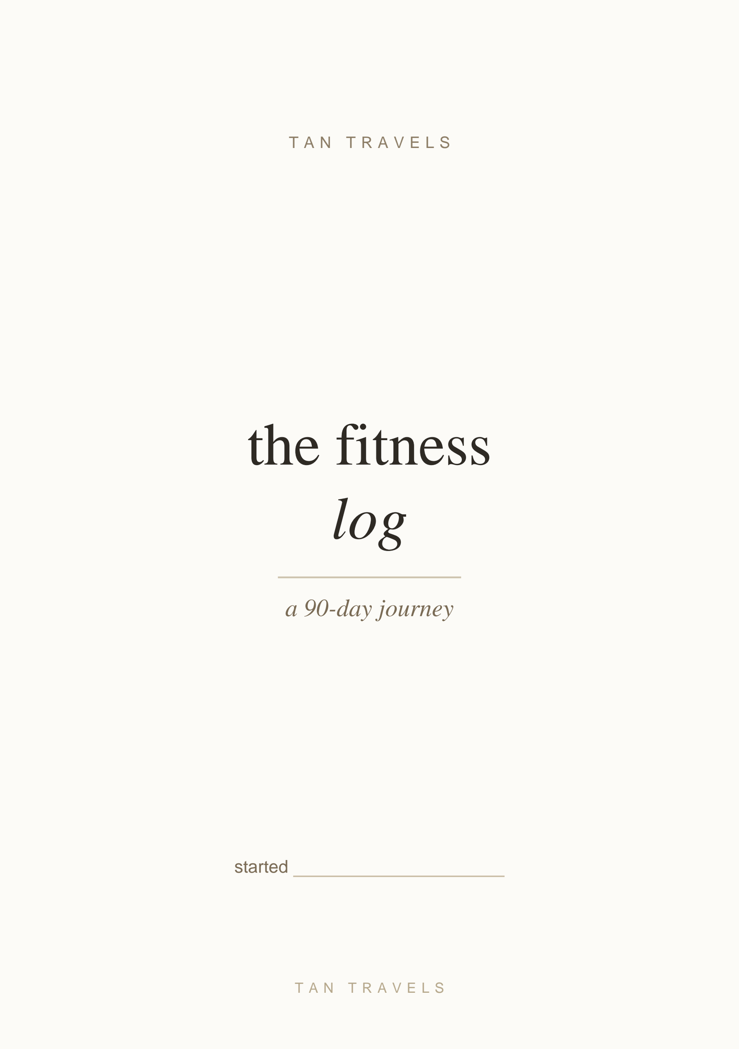 Fitness log - 90 Days Challenge - COMING SOON
